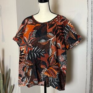 Cynthia Rowley 100% Linen Plus Size Top - 2X